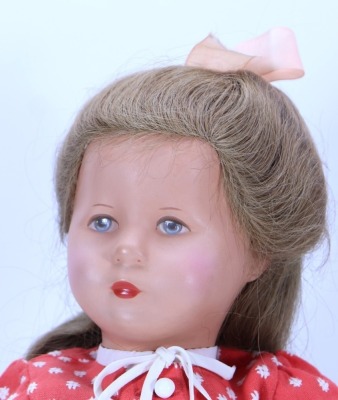 A Kathe Kruse doll in original clothes, German 1950s, - 2