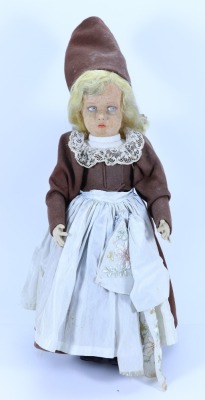 A Lenci &lsquo;Lake Garda&rsquo; cloth doll, Italian circa 1925,