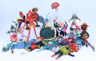 A large group of Grecon dolls, novelty corks, brushes and more, part of an important archive of Grecon dolls, - 2