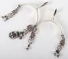 A rare pair of 18th century silver spurs, London 1785 - 6