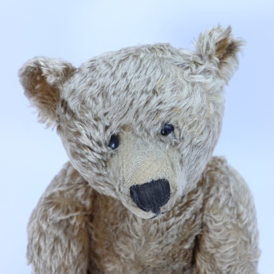 A good large Steiff light brown mohair Teddy bear, German circa 1909, - 7