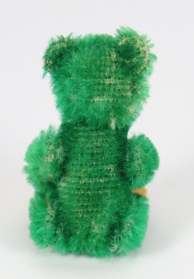A miniature Schuco green mohair Teddy bear, German 1920s, - 2