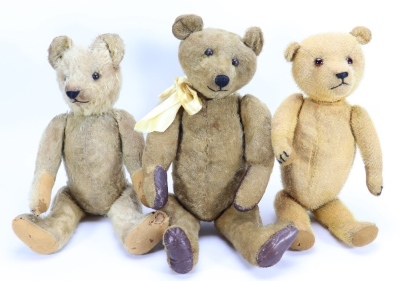 Three post war mohair Teddy bears, - 2
