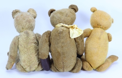 Three post war mohair Teddy bears, - 3
