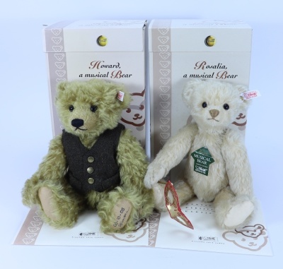 Two boxed Steiff Harrods Limited Edition Musical Teddy Bears,