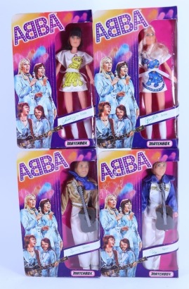 Set of four boxed Matchbox Abba Dolls, 1970s,