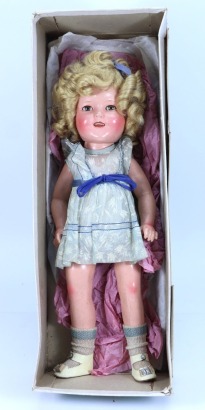 A Shirley Temple Reliable Toy Co. Limited composition doll in original box, Canadian 1930s,