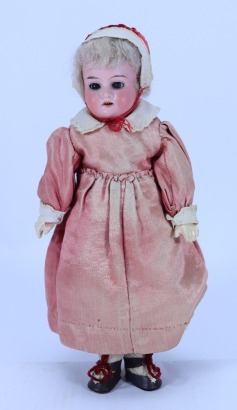 A small A.M 390 bisque head doll, German, circa 1910,