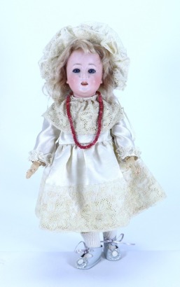 A Limbach bisque head doll, German circa 1910,