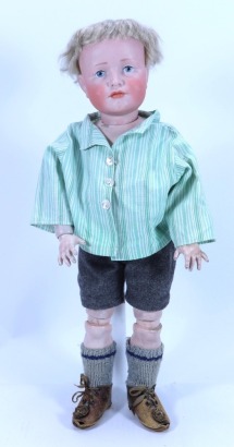 A Kammer & Reinhardt 114 ‘Hans’ bisque head character doll, German circa 1909,