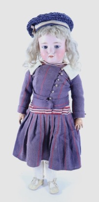 A Heinrich Handwerck 109 bisque head doll, German circa 1910,