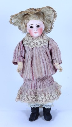 A Belton-type bisque head doll, probably Bahr & Proschild, German, circa 1885,