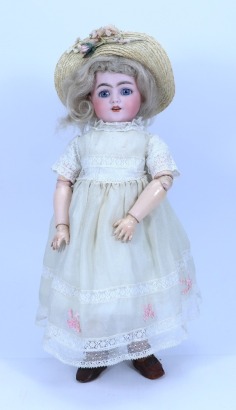 A Simon & Halbig 1249 SANTA bisque head doll, German circa 1910,