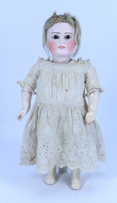 A Belton-type bisque head doll, German for French market, 1880s,