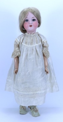 A large A.M 390 bisque head doll, German circa 1910,