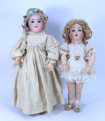 A Simon & Halbig 1079 bisque head doll, German circa 1910,