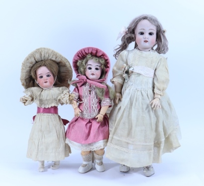 A Gebruder Heubach 10586 bisque head doll, German circa 1910,