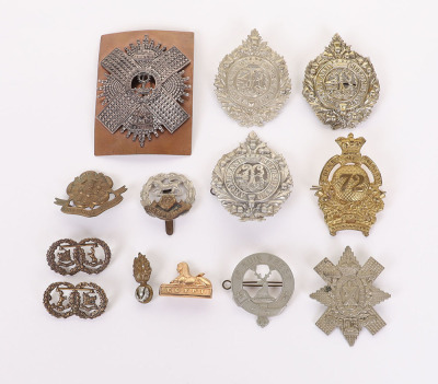 Grouping of Mostly Scottish Military Badges