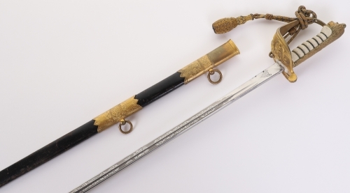 George VI Royal Naval Flag Rank Officers Sword