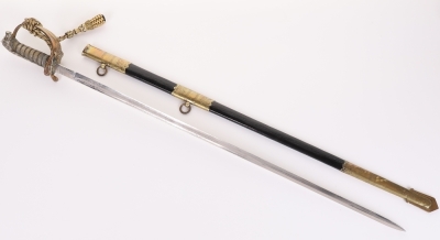 Post 1902 Royal Navy Officers Sword - 3