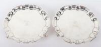 A pair of George II silver salvers, John Tuite, 1731/3