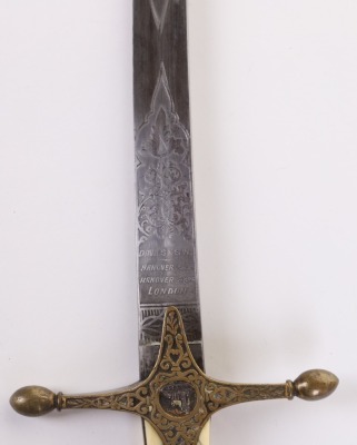 ^ Victorian Officers Mameluke Sword of the 11th Prince Albert’s Own Hussars - 14