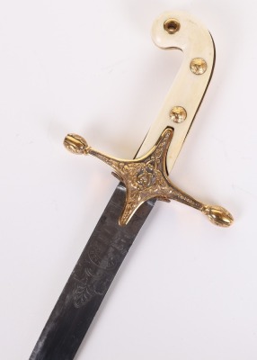 ^ Early Victorian Officers Mameluke Sword of the 14th Kings Hussars - 4