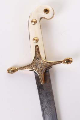 ^ Early Victorian Officers Mameluke Sword of the 14th Kings Hussars - 6