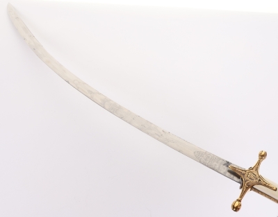 ^ Early Victorian Officers Mameluke Sword of the 14th Kings Hussars - 16