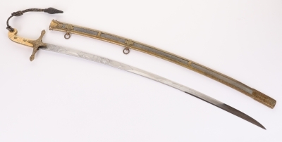 ^ Early Victorian Officers Mameluke Sword of the Kings Hussars - 3