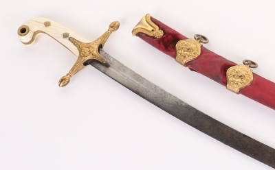 ^ Early Victorian Officers Mameluke Sword of the 12th Prince of Wales Own Lancers