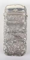 A Victorian silver double sided castle top cigar case of Windsor Castle, Joseph Wilmor, Birminghamm 1839