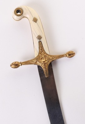 ^ Early Victorian Officers Mameluke Sword of the 12th Prince of Wales Own Lancers - 5