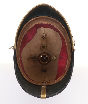 Post 1902 British Officers Home Service Blue Cloth Helmet of the Loyal North Lancaster Regiment - 7