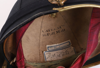 Post 1902 British Officers Home Service Blue Cloth Helmet of the Loyal North Lancaster Regiment - 9