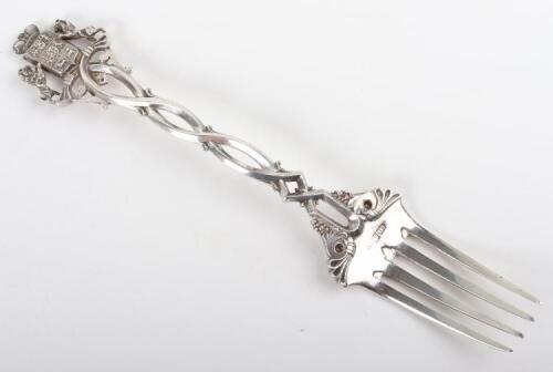 A large Russian, serving fork, Ivan Vonifatiyevich Yevstigneyev, St Petersberg 1875