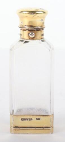 A Victorian silver gilt and glass scent bottle/vinaigrette, Sampson & Morden, London 1862