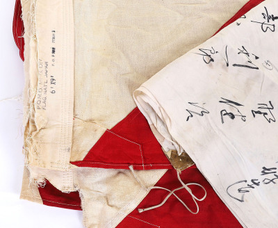 WW2 Japanese Signed Prayer Flag - 4