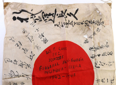 WW2 Japanese Signed Prayer Flag - 6