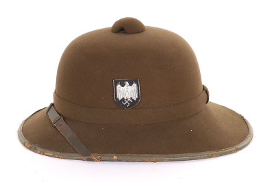 WW2 German Afrikakorps (D.A.K) Tropical Pith Helmet - 4