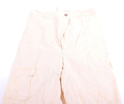 WW2 German Wehrmacht White Linen Pants - 3