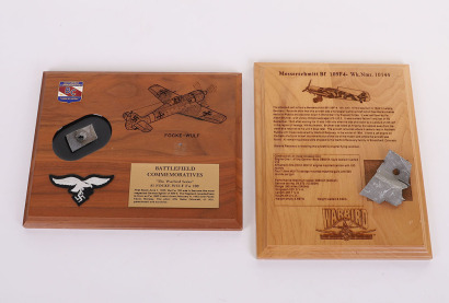 2x Warbird Aircraft Relics Plaques