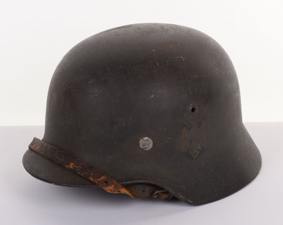 WW2 German M-35 Single Decal Kriegsmarine (Naval) Steel Combat Helmet