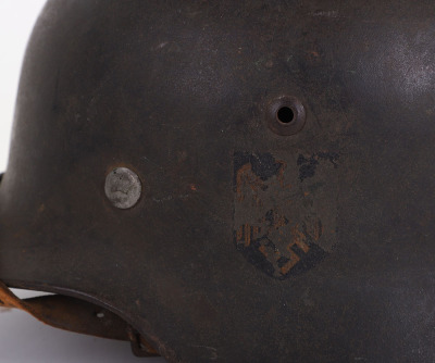 WW2 German M-35 Single Decal Kriegsmarine (Naval) Steel Combat Helmet - 5
