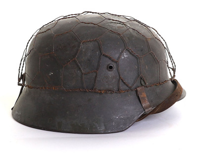 WW2 German Army M-35 Single Decal Steel Combat Helmet - 7