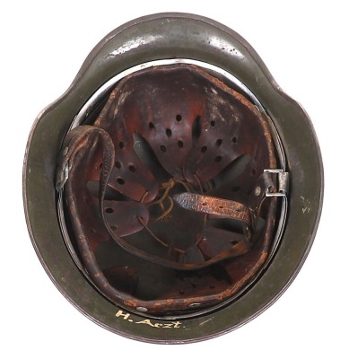 WW2 German Army M-35 Single Decal Steel Combat Helmet - 5