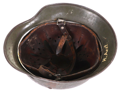 WW2 German Army M-35 Single Decal Steel Combat Helmet - 6