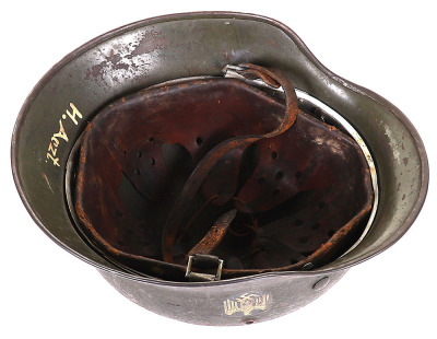 WW2 German Army M-35 Single Decal Steel Combat Helmet - 7