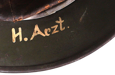 WW2 German Army M-35 Single Decal Steel Combat Helmet - 12