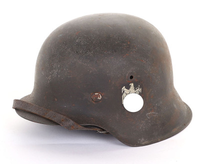 WW2 German Army M-42 Single Decal Steel Combat Helmet